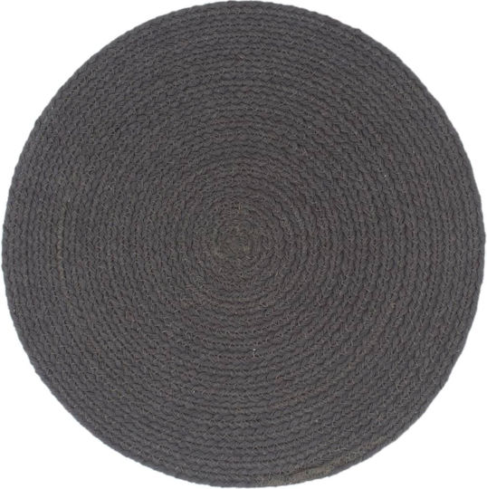 vidaXL Round Fabric Placemats Dark Grey 38cm 6pcs