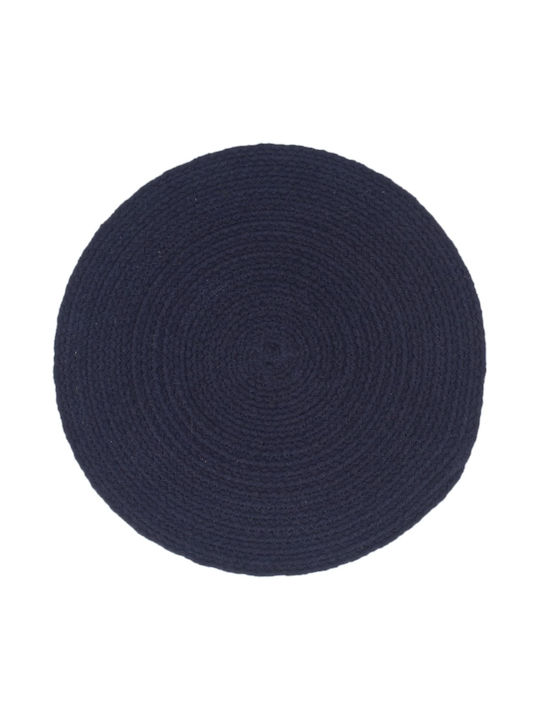 vidaXL Сервизи за маса Заоблено Текстил Navy Blue 38см 6бр