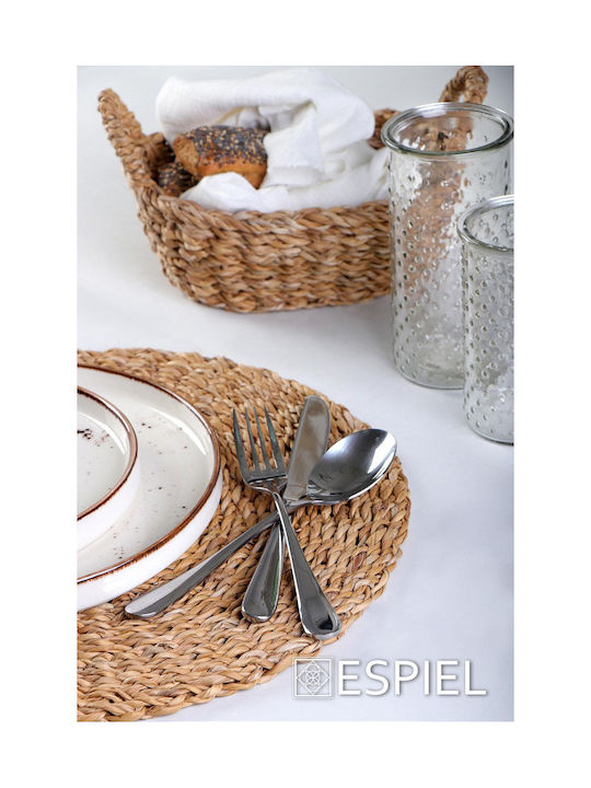 Espiel Round Wicker Placemat Brown 40cm