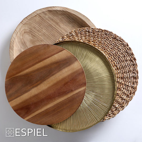Espiel Placemats Rotund Din paie Maro 40cm 1buc