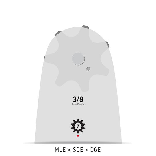 Oregon Single Rivet Chainsaw Blade Chainsaw Blade 35cm for Chain with Pitch 3/8"LP, Guide Bar Thickness .050"-1.3mm & Number of Drivers 49E 140SDEA318