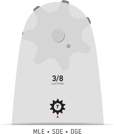 Oregon Single Rivet Chainsaw Blade Chainsaw Blade 45cm for Chain with Pitch 3/8", Guide Bar Thickness .050"-1.3mm & Number of Drivers 60E 180SDEA318