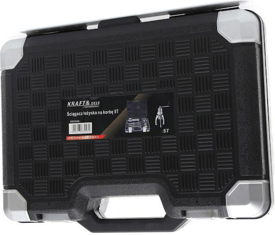 Kraft & Dele Puller Set for Bearings 9pcs with 5T crank in a suitcase