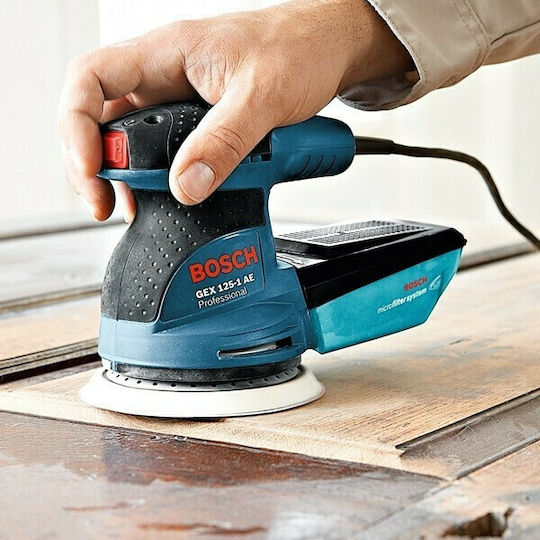 Bosch GEX 125-1 AE Professional Έκκεντρο Τριβείο 125mm Ρεύματος 250W με Ρύθμιση Ταχύτητας και με Σύστημα Αναρρόφησης