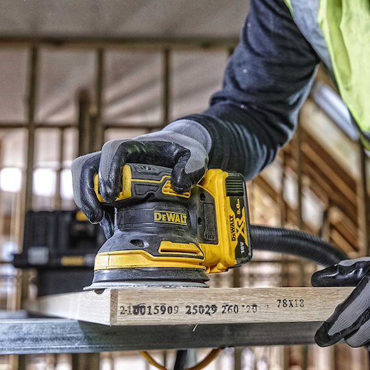 DEWALT Έκκεντρο Τριβείο 125mm Μπαταρίας 18V Solo με Ρύθμιση Ταχύτητας και με Σύστημα Αναρρόφησης
