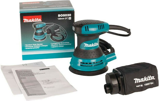 Makita Electric Eccentric Sander 123mm Electric 300W with Suction System