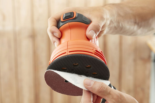Black & Decker Electric Eccentric Sander 125mm Electric 230W with Suction System