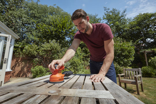 Black & Decker Electric Eccentric Sander 125mm Electric 230W with Suction System