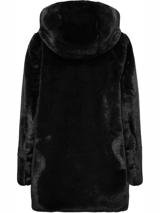 Scurtă Blană de damă Negru