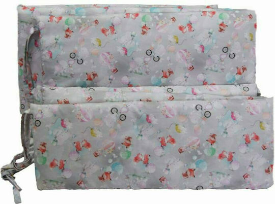 Decocraft Animal Fox Crib Bumpers Classic Inside Gray 25x150cm