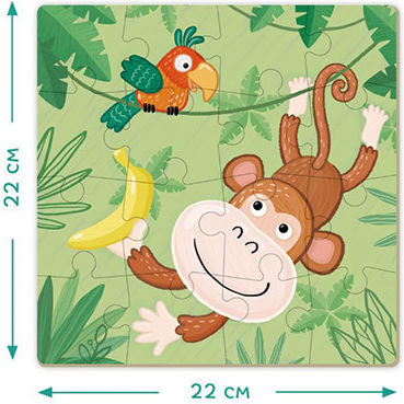 Παιδικό Puzzle Μαϊμού για 3+ Ετών 16pcs Dodo