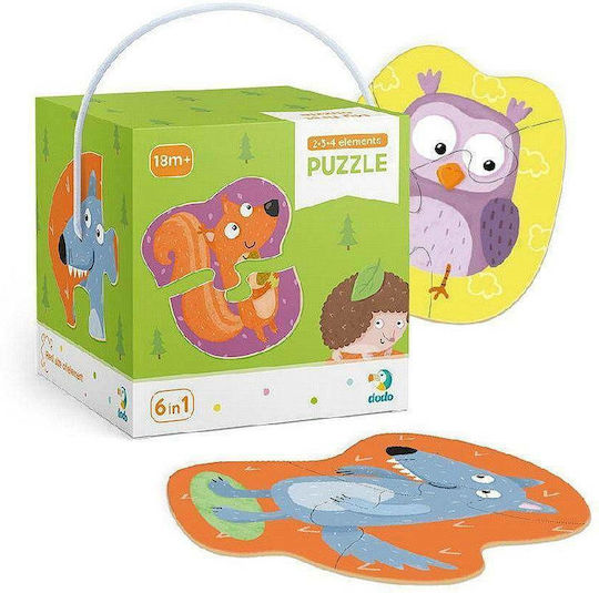 Παιδικό Puzzle Elements Forest Animals για 2+ Ετών 9pcs Dodo