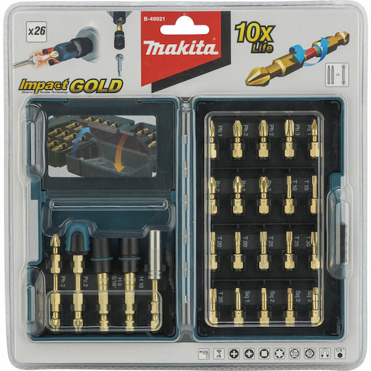 Makita Torsion Bit Set 26 Screwdriver Bits