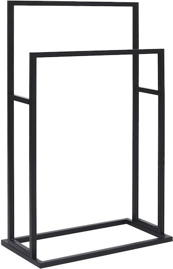 vidaXL Freistehender Kleiderständer Badezimmer Doppelt ​78.5x78.5cm Schwarz