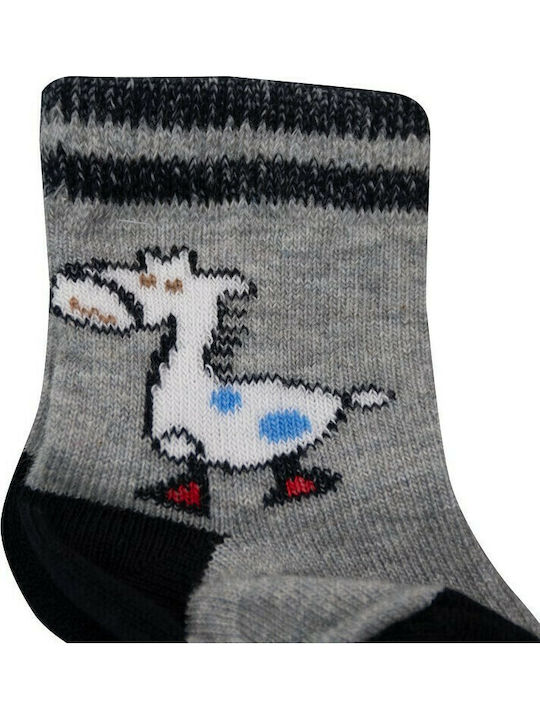 Kamtex Baby Kids' Socks Knee-High Gray 3 Pairs