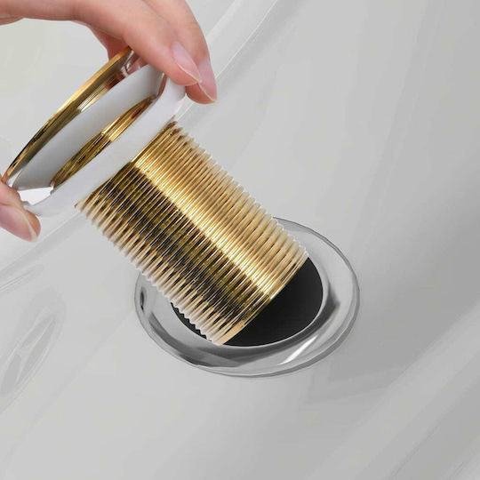 vidaXL Cupru Supapă Chiuveta cu Ieșire 40mm și Dimensiune 6.4x6.4cm Auriu
