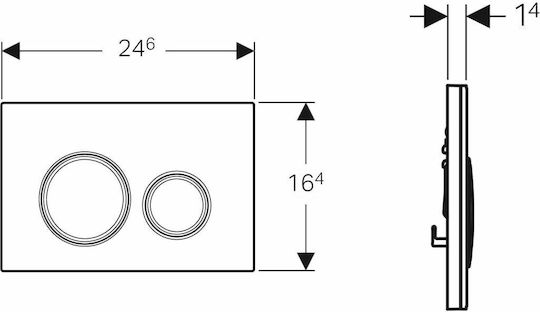 Geberit Sigma 21 Placă de scurgere pentru toalete Dual Flush cu efect de ciment gri mat Εφέ Τσιμέντου Ματ Γκρι