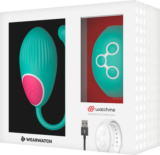 WatchMe Δονητής για Ζευγάρια με Remote Control Egg Wireless Technology Aquamarine