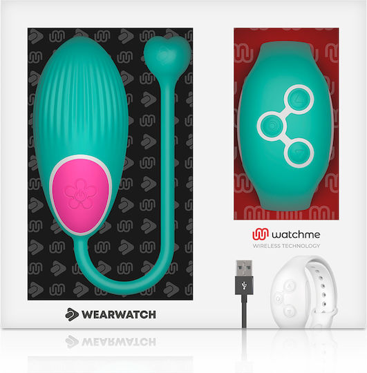 WatchMe Δονητής για Ζευγάρια με Remote Control Egg Wireless Technology Aquamarine