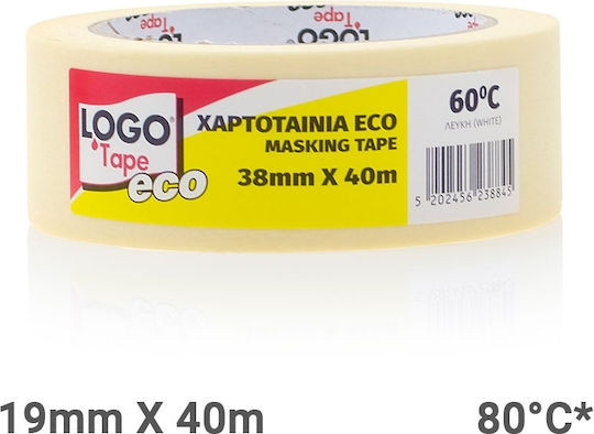 Logo Papierband Eco Weiß 65ΔΖ884 38mm x 40m