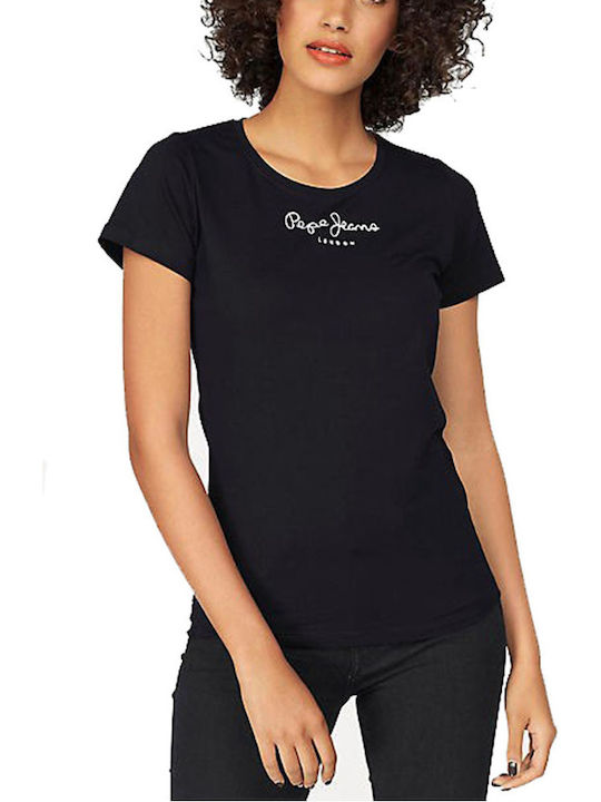 Virginia Bluze Damă T-shirt Negru