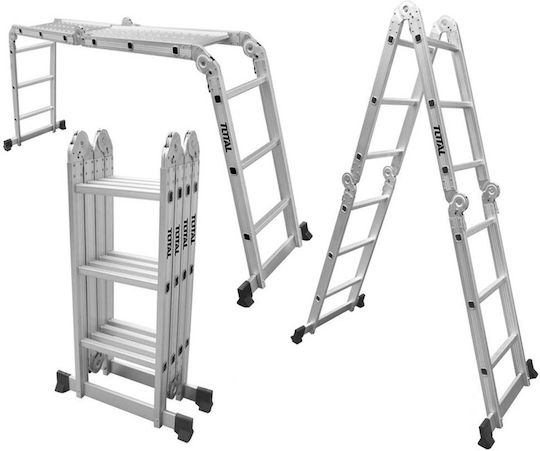 Total Multipurpose Ladder 4x3 with Maximum Height 3.38m