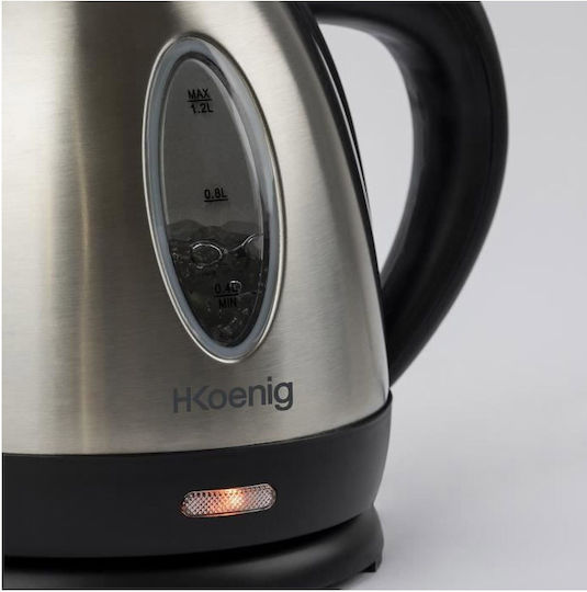 HKoenig Βραστήρας 1.2lt 1630W Ασημί