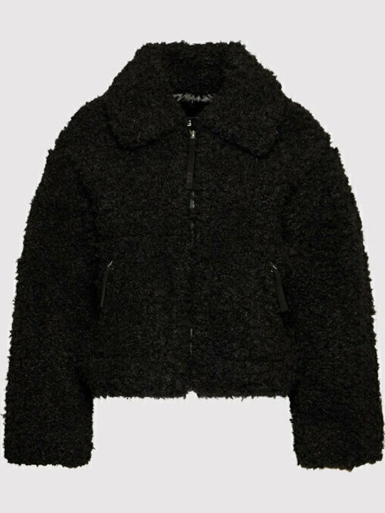 Scurtă Blană de damă Negru