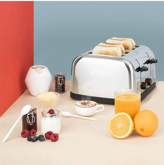 HKoenig Φρυγανιέρα 4 Θέσεων 1500W Inox
