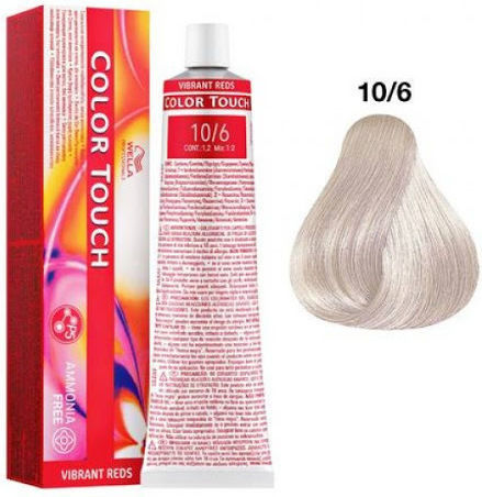Wella Color Touch Vibrant Reds Полуперманентна Боя За Коса Без Амоняк 10/6 Много Светло Русо Виолетово 60ml