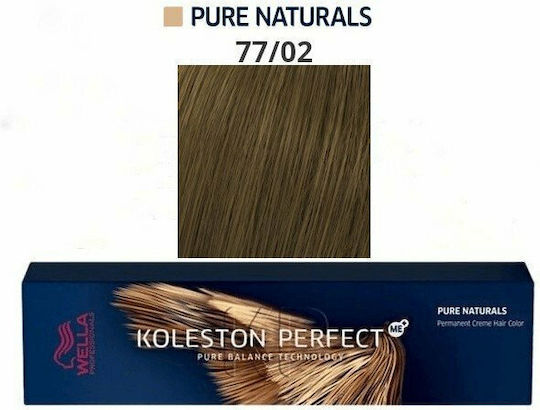 Wella Koleston Perfect Me+ Pure Naturals Haarfärbemittel 77/02 Blond Intensiv Natürliche Matt Volumen 60ml
