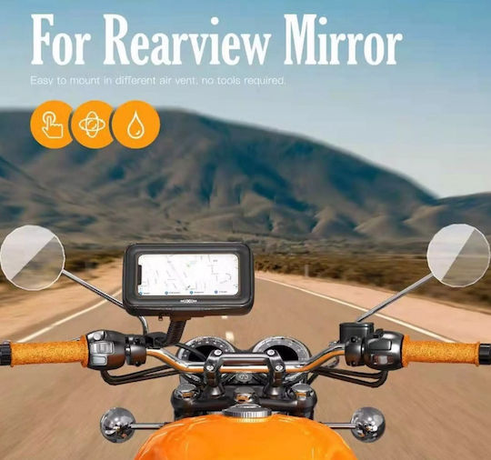 Moxom Moxom Knight Motorcycle Phone Mount with Waterproof Case 5.5-7" for Mirror