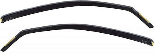 Heko Set of Windbreakers Front Car Dark Fime for Fiat 500 3D 2007 2pcs