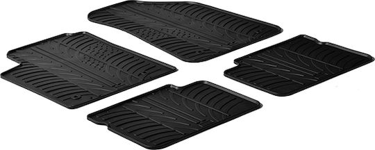 Gledring Set of Front and Rear Mats 4pcs for Fiat Bravo 2007 Black
