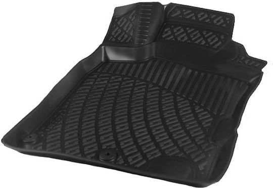 Rizline Set of Front and Rear Mats 4pcs Tray Type for Renault Kadjar 2015-2021 Black
