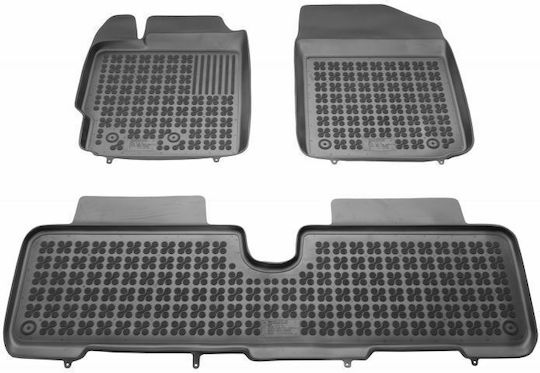 Rezaw Plast Set of Front and Rear Mats 3pcs Tray Type for Toyota Urban Cruiser 2009+ Black