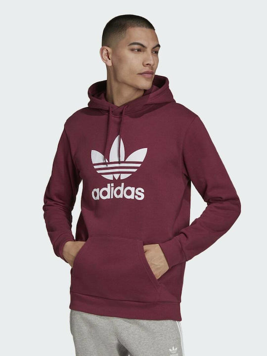 Adicolor Classics Trefoil Sweatshirt with Hood Burgundy