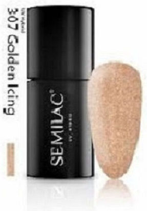 Semilac Classic Ημιμόνιμο Βερνίκι Νυχιών Golden Icing 307 με Glitter 7ml
