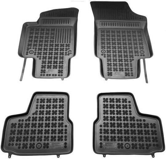 Rezaw Plast Set of Front and Rear Mats 4pcs Tray Type for Seat Mii Skoda Citigo Volkswagen Up 2012+ Black