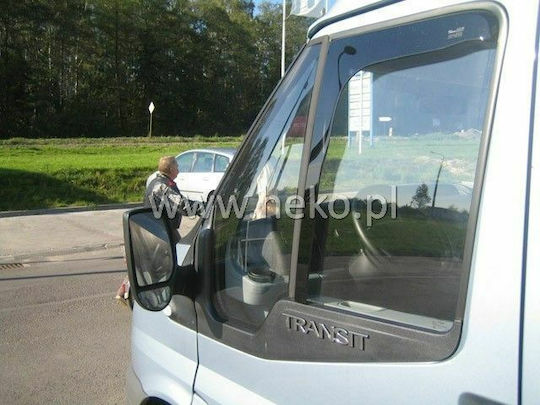 Heko Σετ Ανεμοθραύστες Αυτοκινήτου Μπροστινοί Σκούρο Φιμέ για Ford Transit 2τμχ