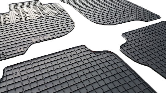 Cik Set of Front and Rear Mats 4pcs for Mitsubishi L200 2015+ Black