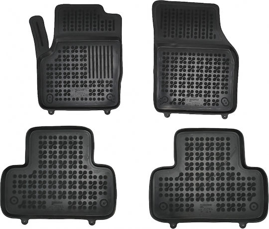 Rezaw Plast Satz Vorder- und Hintermatten Wannenartig 4Stück aus Gummi für Land Rover Range Rover Evoque 2011+ Schwarz