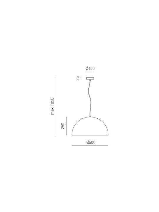 Gea Luce Bonella S/P Hängelampe Einfaches Licht Glocke für Fassung E27 Weiß