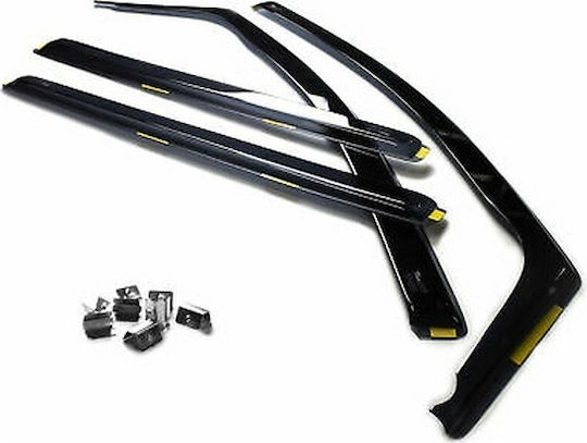 Heko Set of Windbreakers Front and Rear Car Dark Fime for Mercedes-Benz B Class 4pcs