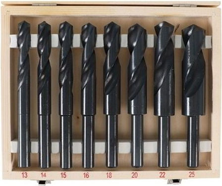 BGS Technic Set de 8 Burghii HSS cu vârf cilindric pentru Metal