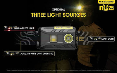 NiteCore Rechargeable Headlamp LED Waterproof IP66 with Maximum Brightness 360lm NU25