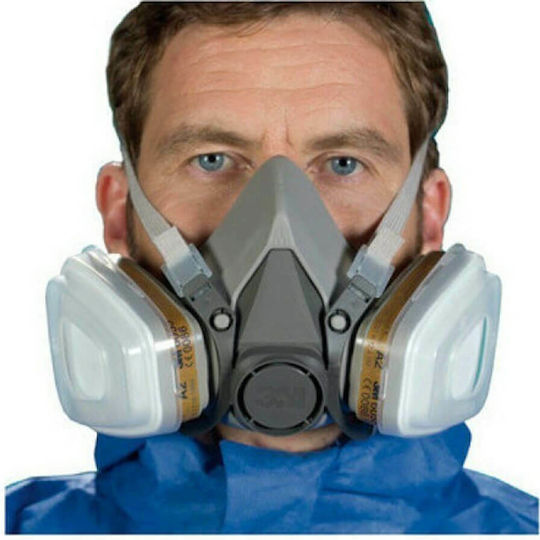 3M Mask Half Face with 6051 & 5911 filters 6300 Gray