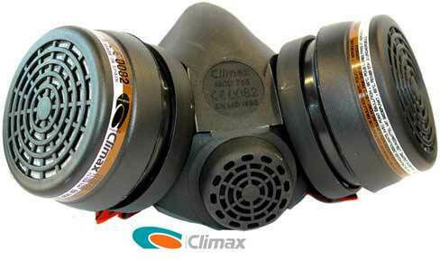 Climax Mask Half Face with A1P3 filters 755 Black