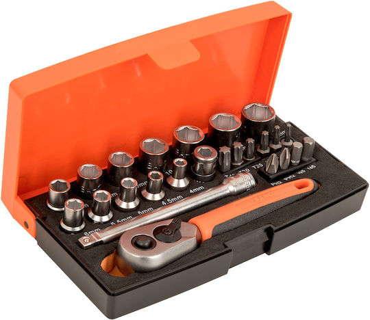 Bahco Set Ratchet 1\4" 25pcs
