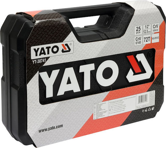 Yato Ratschen- & Steckschlüssel-Sets 1\2" 25Stück